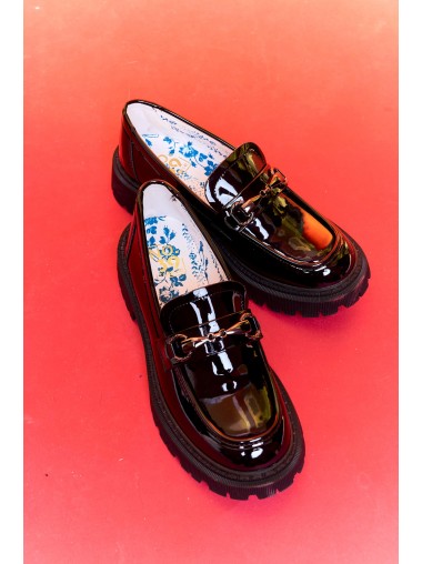 [人氣日系小皮鞋] No.39 -  Dark Shiny Loafers 39S1